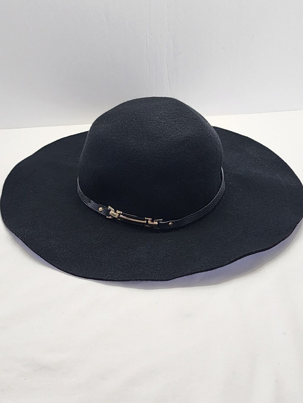 House of Harlow 1960 Black Wool Floppy Wide-Brim Hat